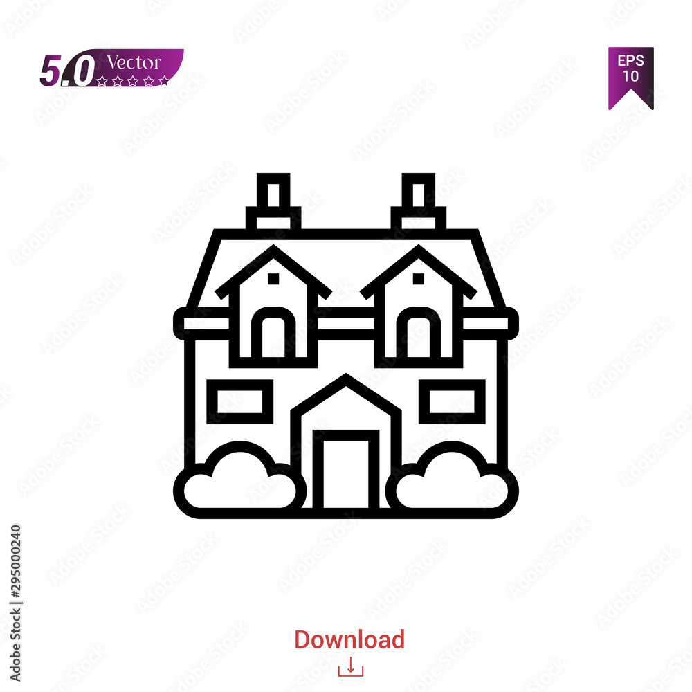 Outline house icon. house icon vector isolated on white background. Graphic design, material-design, mobile application, UI / UX design, logo, user interface. EPS 10 format vector Outline house icon. house icon vector isolated on white background. Graphic design, material-design, mobile application, UI / UX design, logo, user interface. EPS 10 format vector