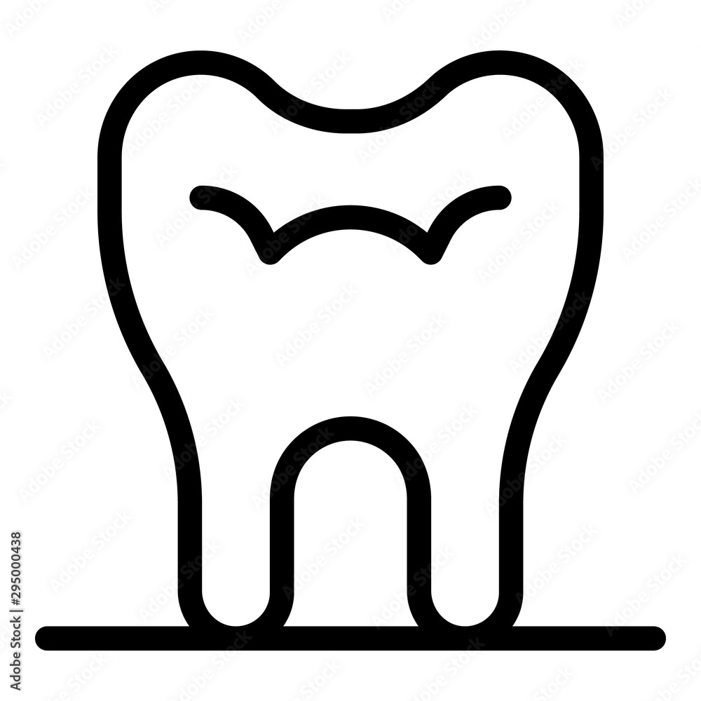 Tooth icon. Outline tooth vector icon for web design isolated on white background Tooth icon. Outline tooth vector icon for web design isolated on white background