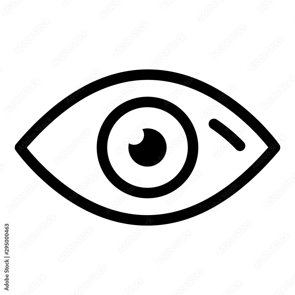 Human eye icon. Outline human eye vector icon for web design isolated on white background Human eye icon. Outline human eye vector icon for web design isolated on white background