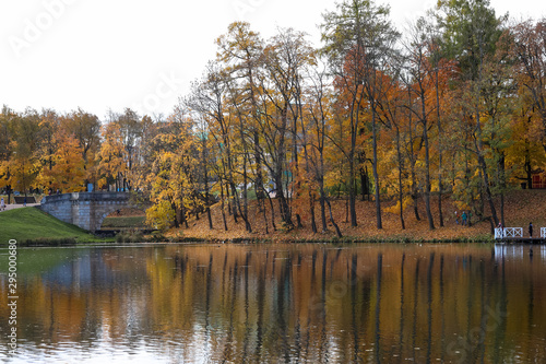 beautiful autumn landscape in Gatchina park