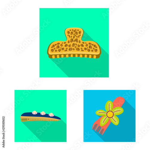 Isolated object of beauty and fashion sign. Collection of beauty and female stock vector illustration.