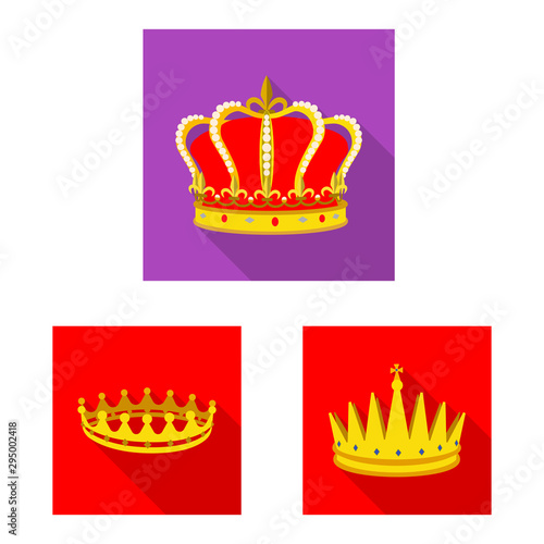 Vector design of medieval and nobility icon. Set of medieval and monarchy stock symbol for web.