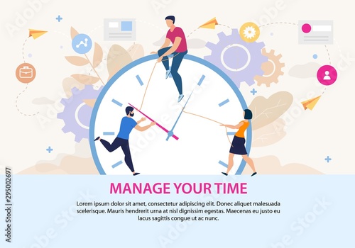 Motivation Poster with Manage Your Time Lettering