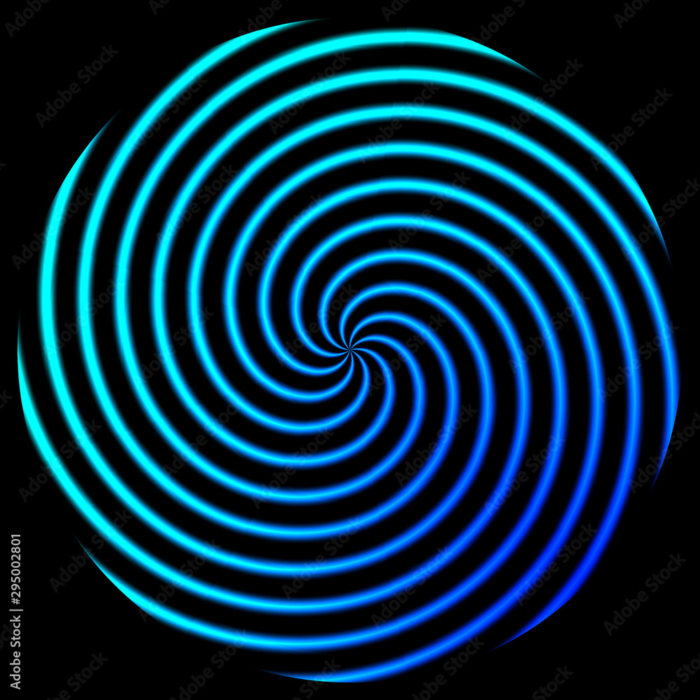 Naklejka premium Neon Light Color Illustration On Black