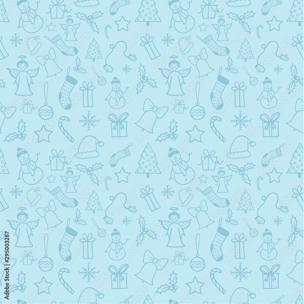 Simple Christmas holiday seamless pattern. Vector eps10.