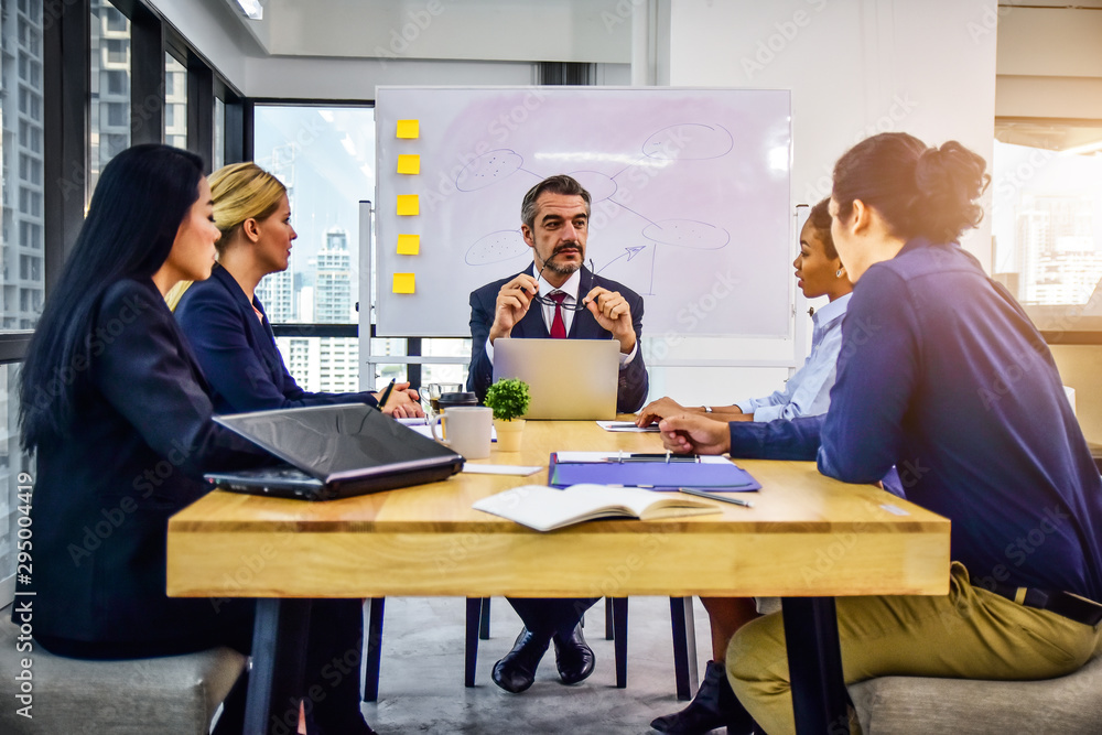 Business team working meeting in office planing Marketing success Business team working meeting in office planing Marketing success