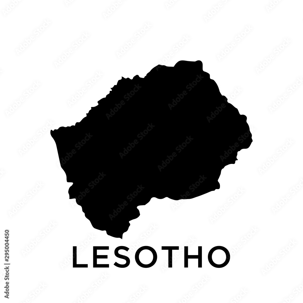 Lesotho map vector design template