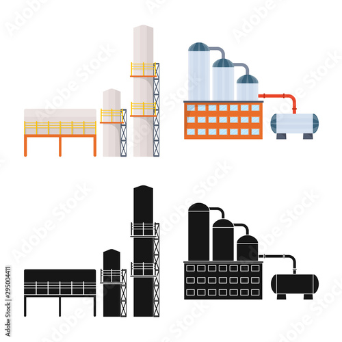 Vector illustration of production and structure icon. Set of production and technology vector icon for stock.