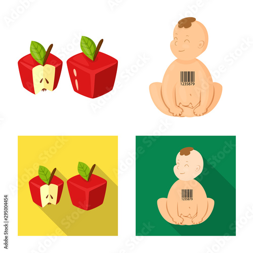 Isolated object of test and synthetic sign. Collection of test and laboratory stock symbol for web.