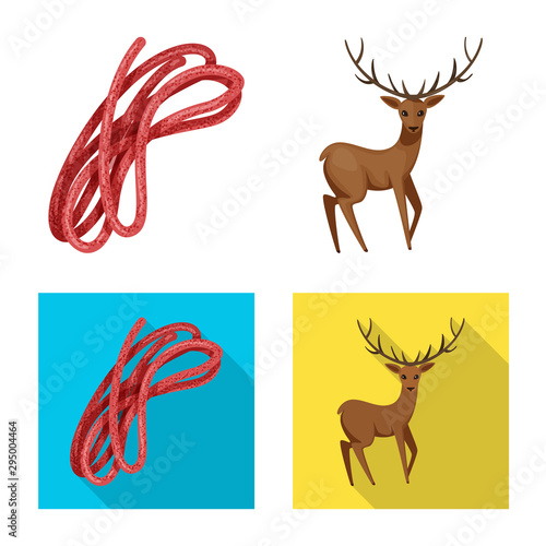 Vector illustration of traditional and tour sign. Collection of traditional and landmarks stock vector illustration.