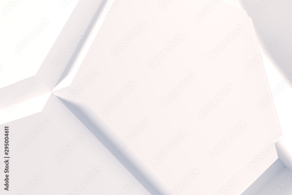 Abstract white 3d background with polygonal pattern on the wall Abstract white 3d background with polygonal pattern on the wall