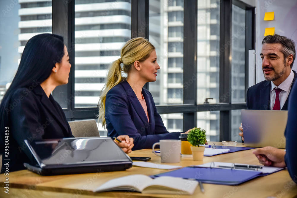 Business team working meeting in office planing Marketing success Business team working meeting in office planing Marketing success