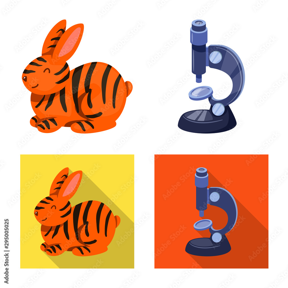 Fototapeta premium Vector design of test and synthetic logo. Collection of test and laboratory stock symbol for web.