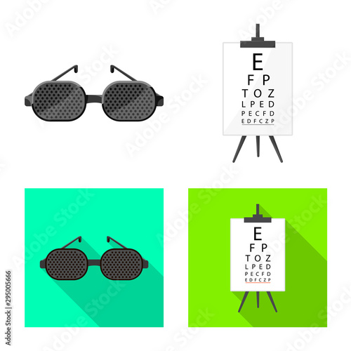 Vector illustration of correction and eyesight icon. Collection of correction and care vector icon for stock.