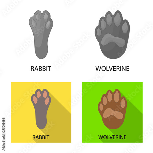 Vector illustration of step and walk logo. Collection of step and fauna vector icon for stock.