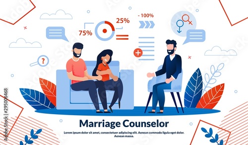 Family Psychologist Flat Vector Banner Template