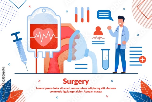 Modern Surgery Technologies Flat Vector Banner