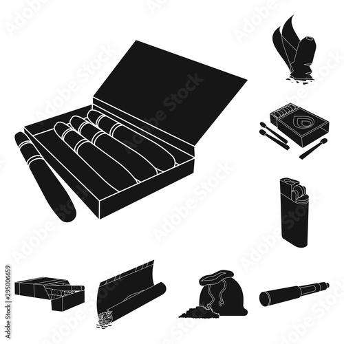 Vector illustration of addiction and euphoria sign. Set of addiction and habit stock symbol for web.