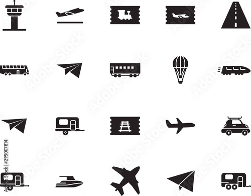 holiday vector icon set such as: tickets, coach, ocean, building, metal, airliner, bus, airways, roof, sketch, asphalt, steel, set, front, street, metro, path, bullet, circle, silver, control, road
