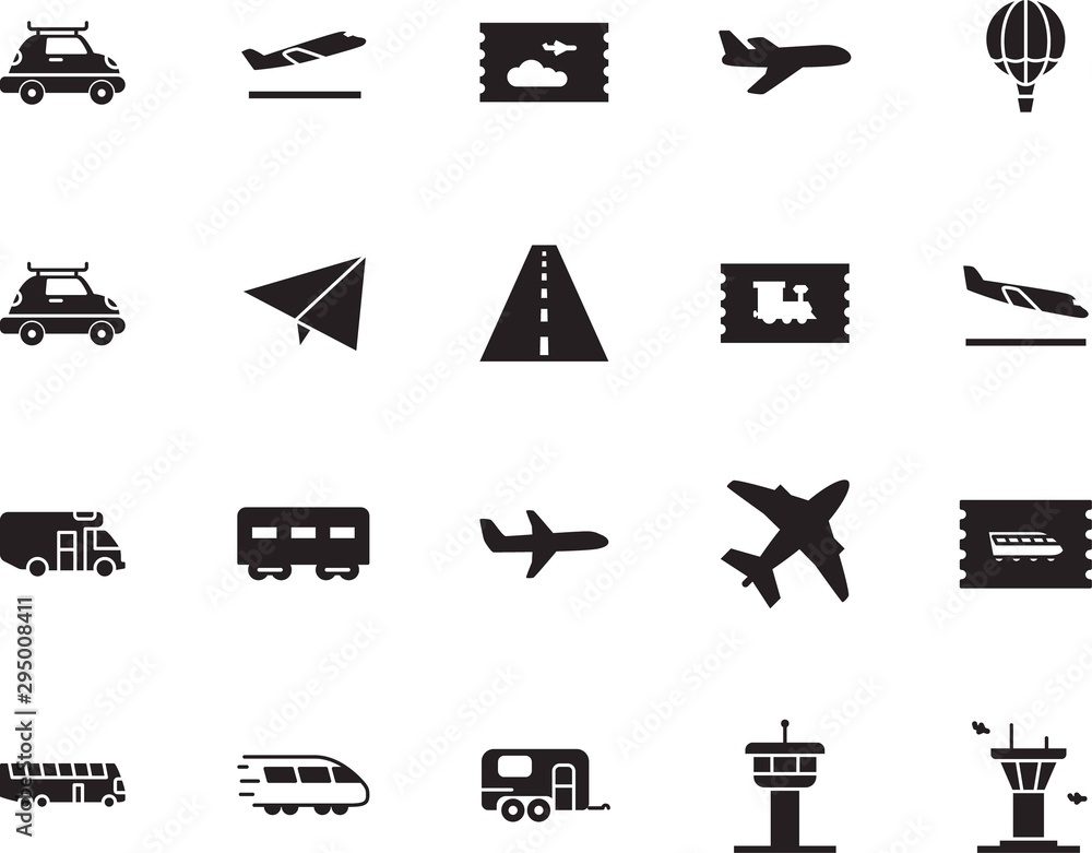 holiday vector icon set such as: road, coach, arrive, street, abstract, balloon, steel, hot, fun, stripe, bus, toy, outdoor, side, carriage, off, roadside, subway, wing, aeroplane, circle, bullet
