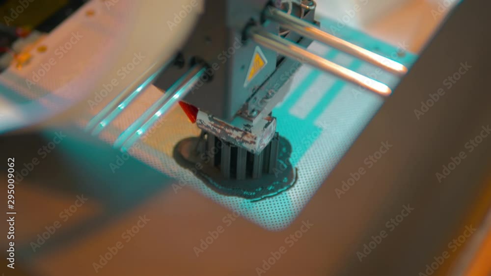 3D Printer in action close up 3D Printer in action close up