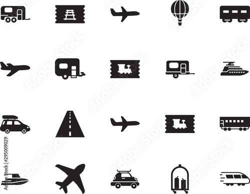holiday vector icon set such as: modern, fun, highway, trolley, drive, briefcase, hot, basket, map, airship, path, logo, street, cart, roadside, subway, balloon, avenue, sport, motion, race, airport