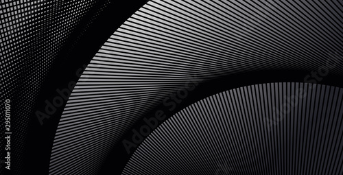 Obraz na plátně abstract background wired arcs dark silver