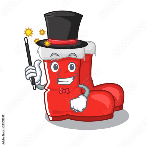 Magician santa boots with the cartoon shape