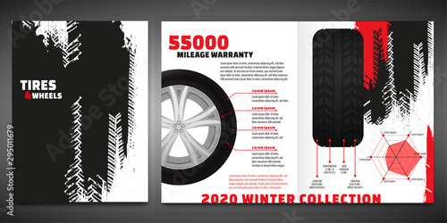 Vector automotive brochure template