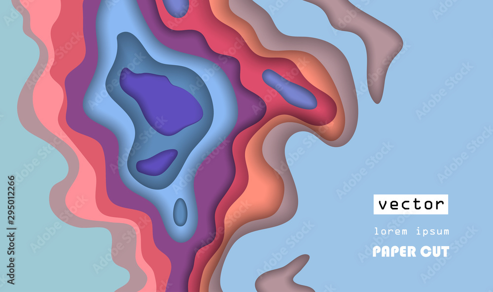 Colorful 3D abstract background with paper cut shapes Colorful 3D abstract background with paper cut shapes