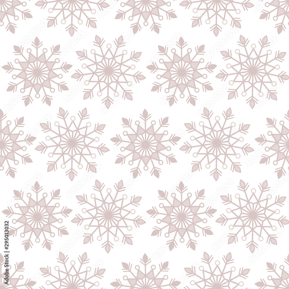Simple bohemian Christmas lace snowflakes vector seamless pattern on white background for fabric, wallpaper, scrapooking projects for the winter Holidays. Simple bohemian Christmas lace snowflakes vector seamless pattern on white background for fabric, wallpaper, scrapooking projects for the winter Holidays.