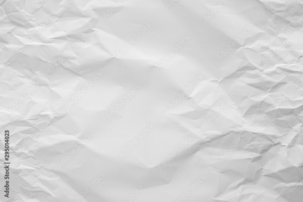 Obraz premium Abstract white crumpled paper texture background