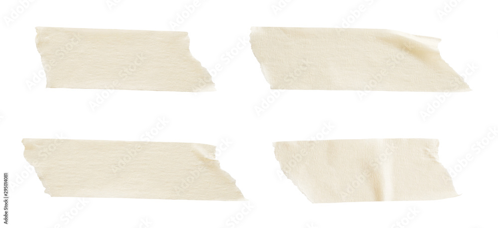 adhesive paper tape isolated on white background - obrazy, fototapety, plakaty 