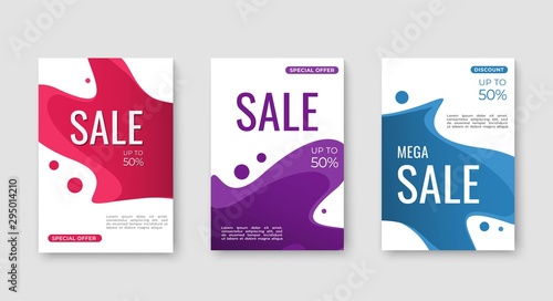 set of sale banners template. advertising banner design. vector business image