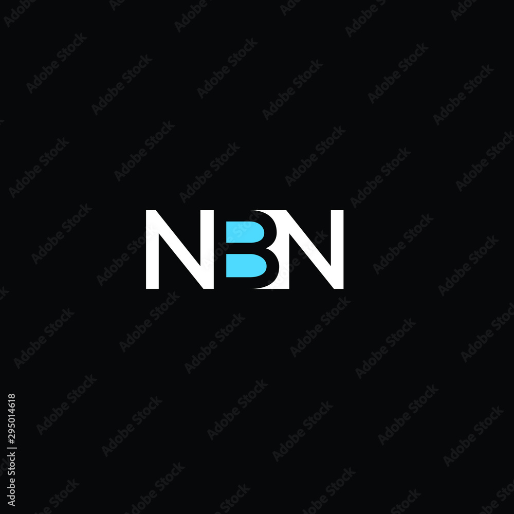  N B N letter icon logo vector 