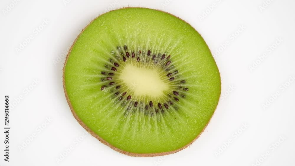 Kiwi Fruit Slices Rotating Top View Kiwi Fruit Slices Rotating Top View