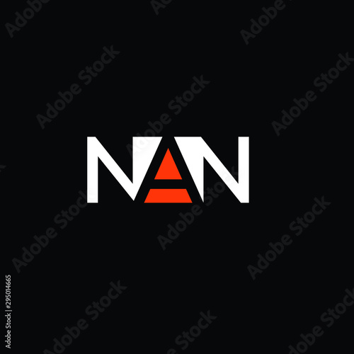  N A N letter icon logo vector 