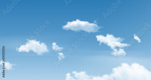 Beautiful white clouds with blue sky in summer seasonal.