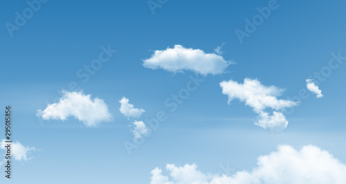 Wallpaper Mural Beautiful white clouds with blue sky in summer seasonal. Torontodigital.ca