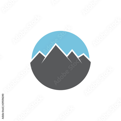 Mountain graphic design template vector isolated illustration