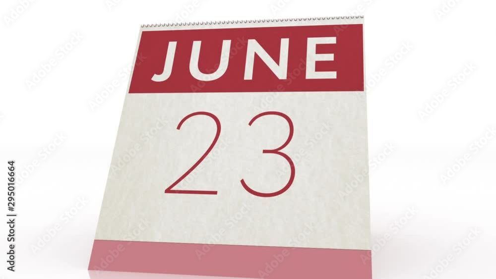 June 23 date. calendar change to June 23 animation June 23 date. calendar change to June 23 animation