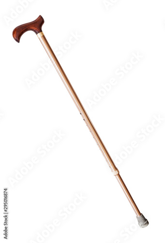 Vászonkép adjustable walking stick isolated on white