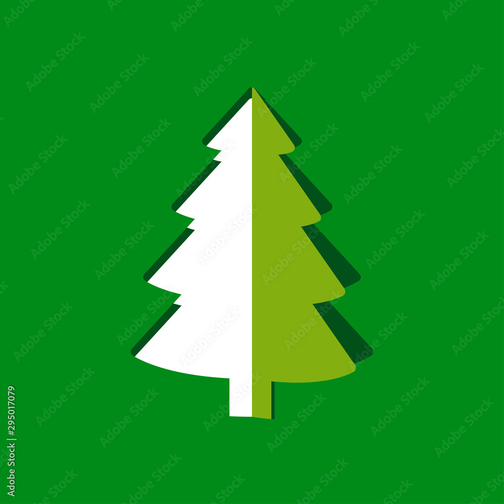 Fondo con árbol abstracto dividido con espacio negativo en color verde Fondo con árbol abstracto dividido con espacio negativo en color verde