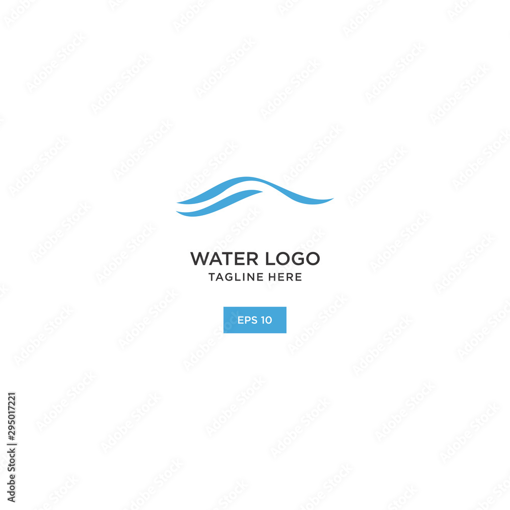 Fototapeta premium Water wave Logo Template vector design .