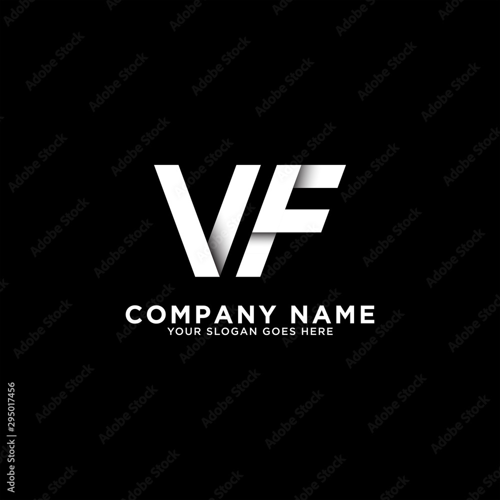 VF letter logo designs, clean and clever logo template