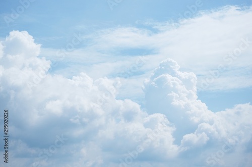 Fototapeta Naklejka Na Ścianę i Meble -  White clouds and blue sky background.