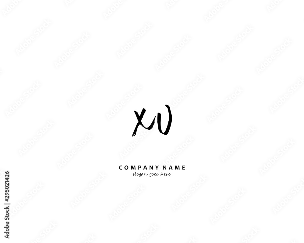 XV Initial handwriting logo vector XV Initial handwriting logo vector