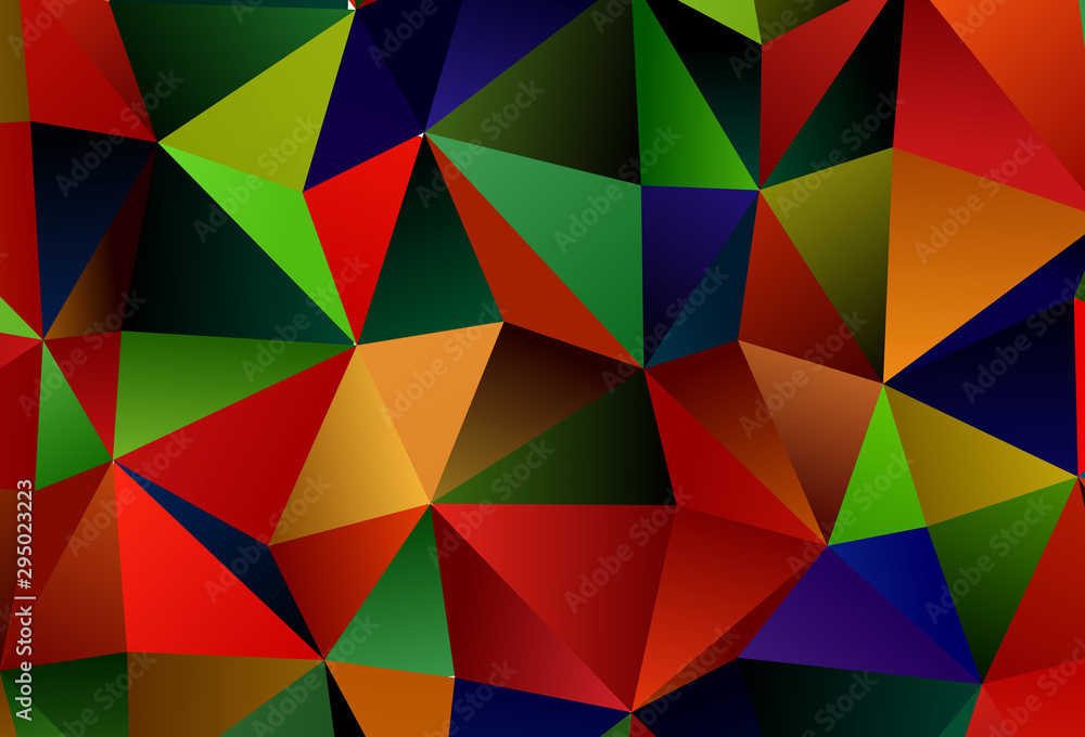 Obraz premium Dark Multicolor vector backdrop with lines, triangles.