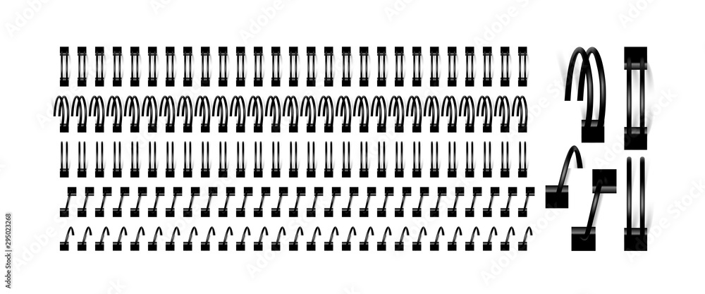 Spirals for binding notebook sheets Spirals for binding notebook sheets