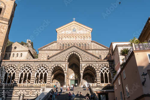 Wallpaper Mural St Andrew Cathedral and the steps leading in The Duomo square, Amalfi town center, Amalfi, Italy Torontodigital.ca
